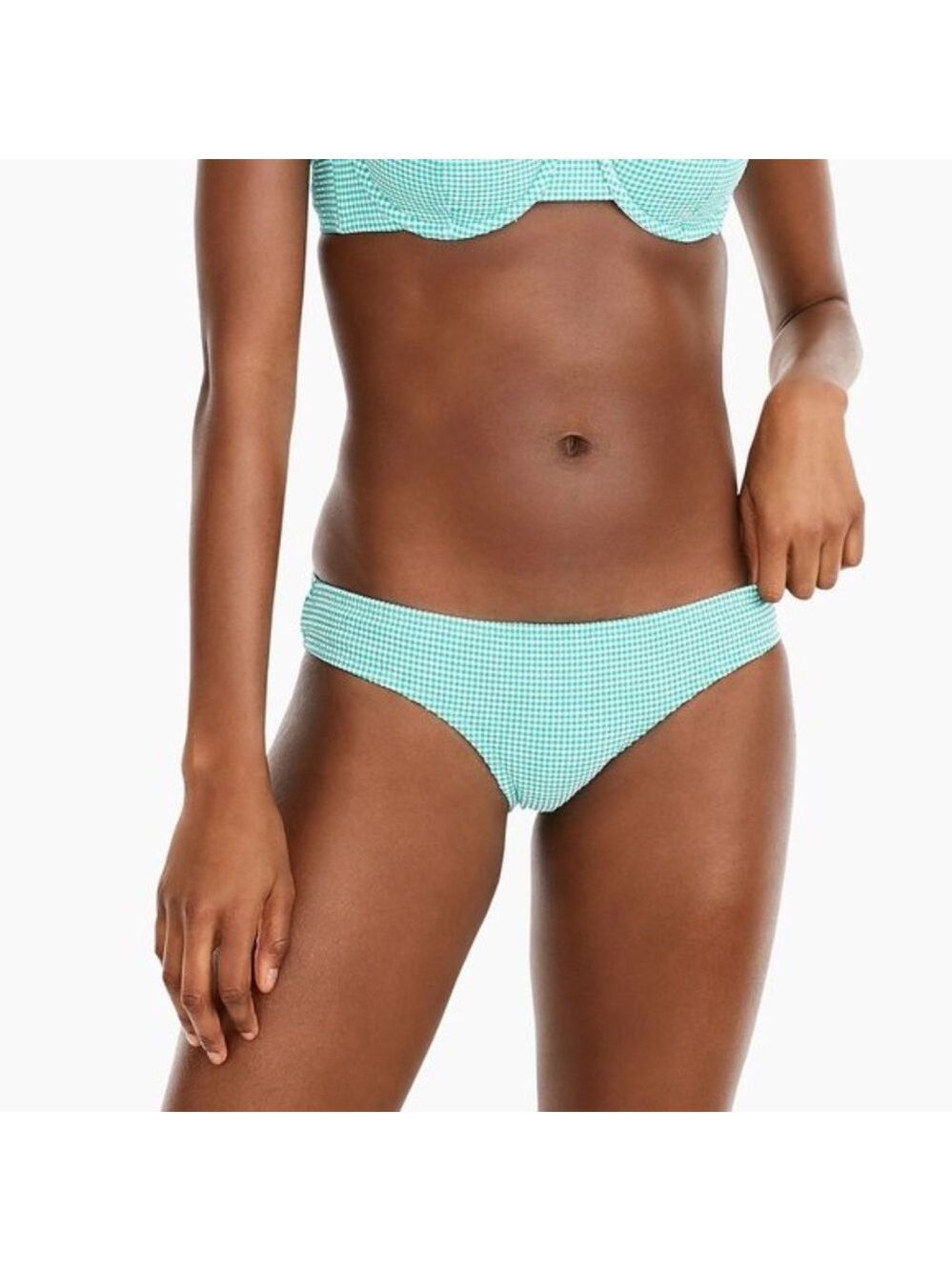 J.CREW Surf Hipster Bikini Bottom in Tiny Gingham